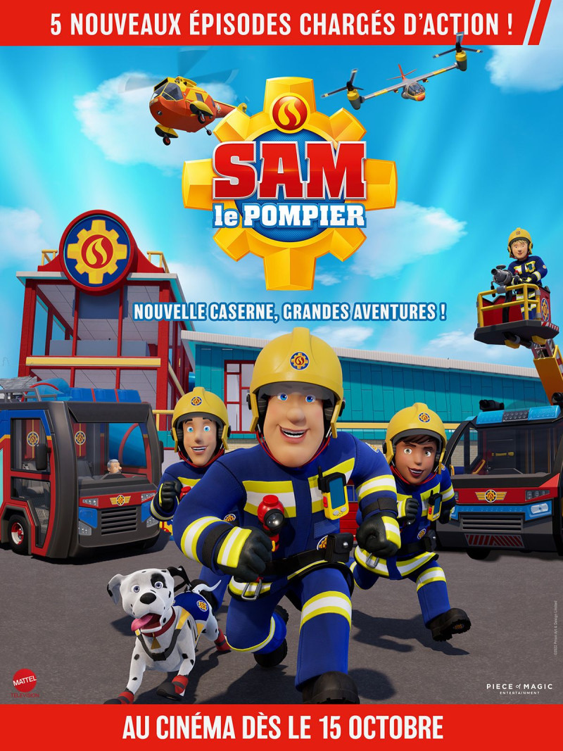 Affiche du film Sam le pompier - nouvelle caserne, grandes aventures !
